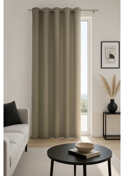 Nadia Halkalı Fon Perde Bronz 140X260