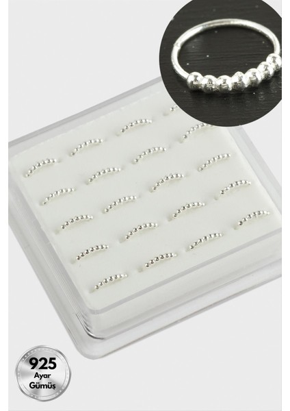 Noktalı Halka Gümüş Hızma 20 Adet