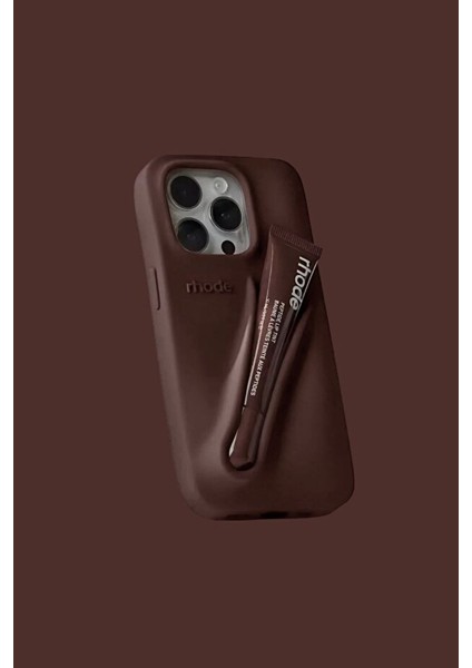 iPhone 16 Pro Max Uyumlu Summer Lip Case – Ruj Bölmeli Şeffaf Rujlu Telefon Kılıfı (6.9 Inç)