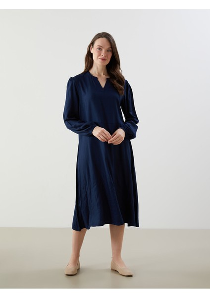 Yeni Sezon Kaçık Yaka Belmando Elbise