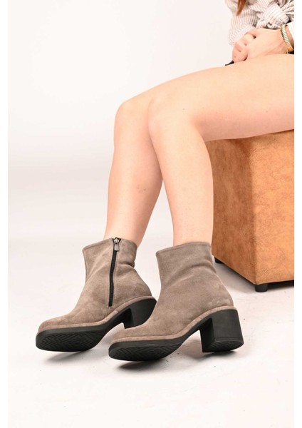 Bağcıksız Fermuarlı Termo Taban Hakiki Deri Topuklu Bot 336-1231 Kadın Bot modelleri