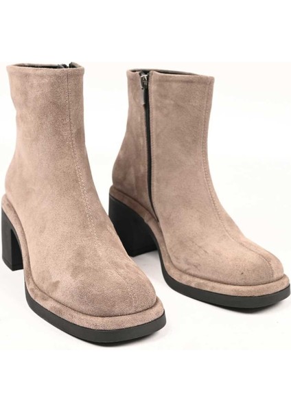 Bağcıksız Fermuarlı Termo Taban Hakiki Deri Topuklu Bot 336-1231 Kadın Bot