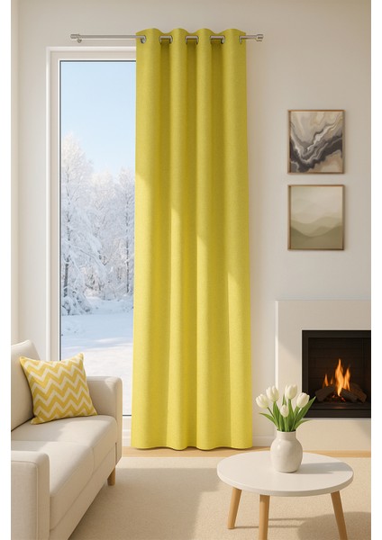 Livorno Halkalı Fon Perde Yeşil 140X260