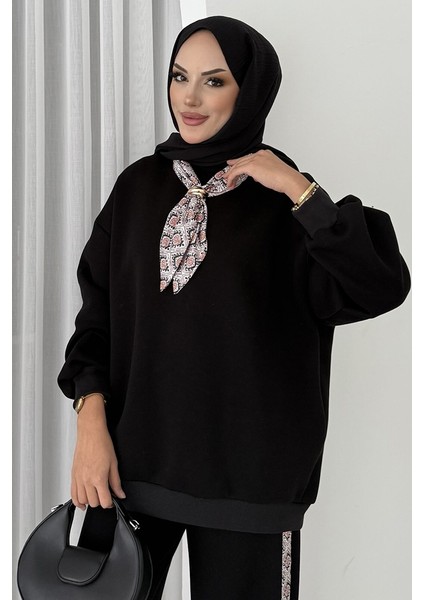 Fularlı Üç Iplik Ikili Takım 1654 - Siyah fırsatları