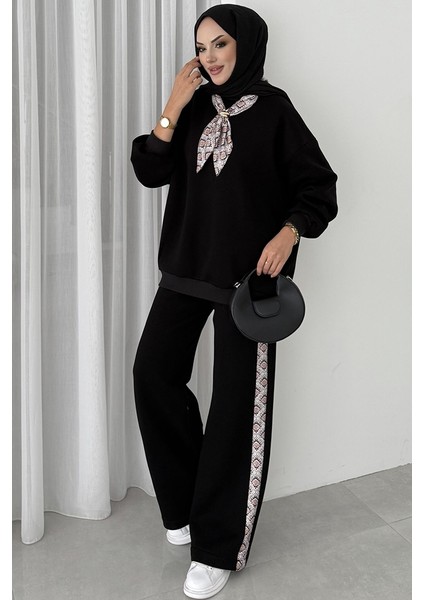 Fularlı Üç Iplik Ikili Takım 1654 - Siyah indirimleri