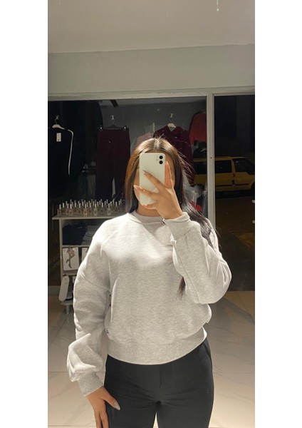 Üç Iplik Şardonlu Kadın Sweatshirt