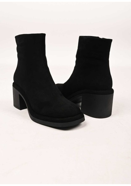 Bağcıksız Fermuarlı Termo Taban Hakiki Deri Topuklu Bot 336-1231 Kadın Bot