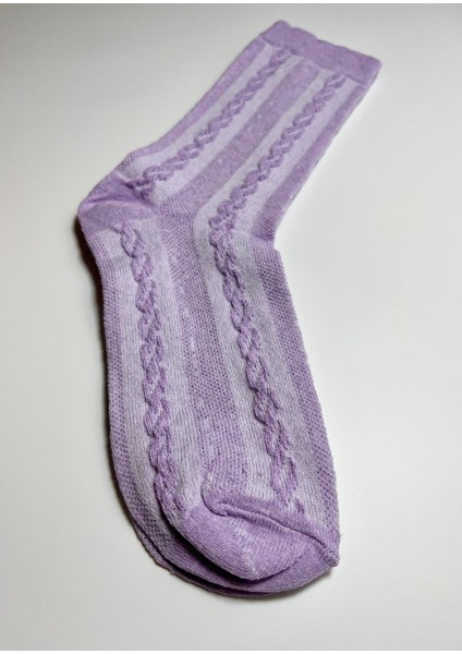 Pamuklu Kabartmalı Renkli Kadın Çorap 2 Çift fiyatları