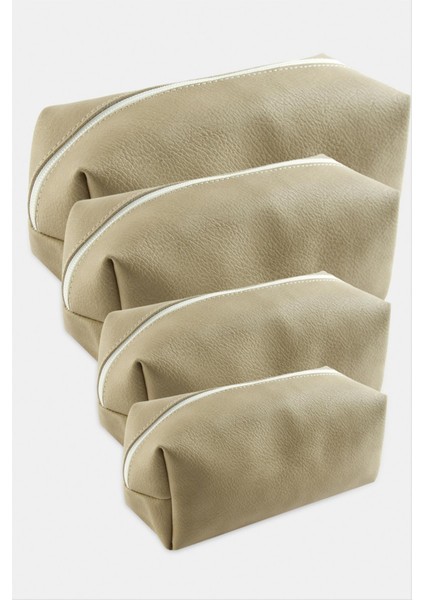 4 Adet El Tutmalı Makyaj Çantası