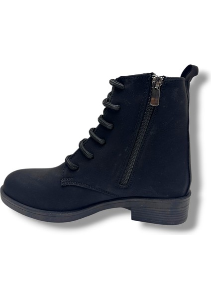 152-26 Anatomik Yağlı Deri Fermuarlı Bağcıklı Kadın Bot modelleri