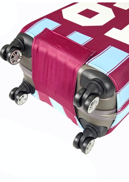 (MY#141 Trabzon) Valiz Için kılıf Bordo-Mavi-Büyük Boy indirimleri
