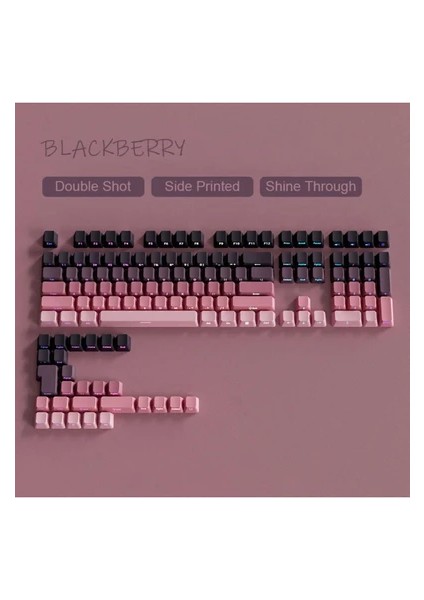 Gradient Yan Baskı Klavye Tuşları Çift Pbt Klavye Tuşları 130 Key Kiraz Mx Keycaps Oyun Klavyesi