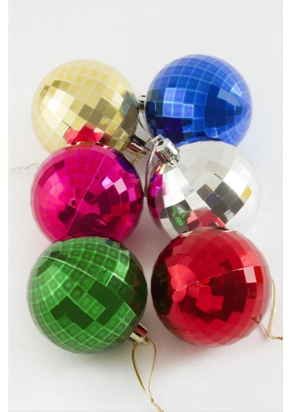 6 Adet Cici Top Yılbaşı Ağaç Süsü 6cm fiyatları