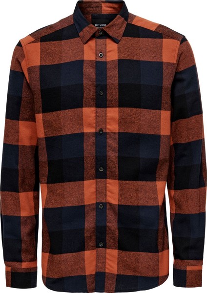 Onsgudmund Ls 3t Check Shırt Noos Erkek Kırmızı Uk Gömlek - 22020301