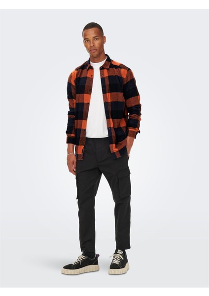 Onsgudmund Ls 3t Check Shırt Noos Erkek Kırmızı Uk Gömlek - 22020301 fırsatları