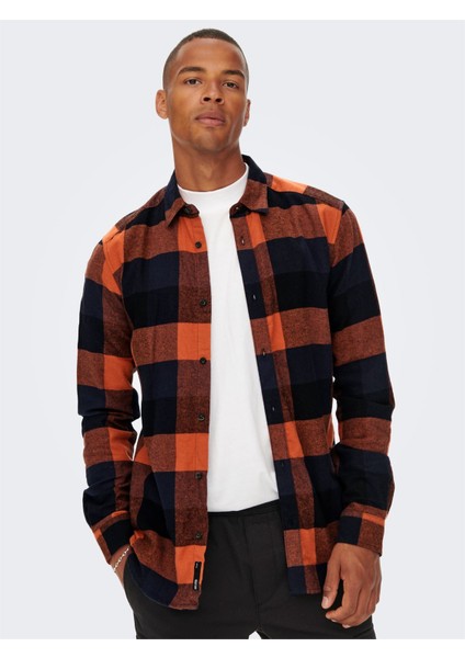 Onsgudmund Ls 3t Check Shırt Noos Erkek Kırmızı Uk Gömlek - 22020301 indirimleri