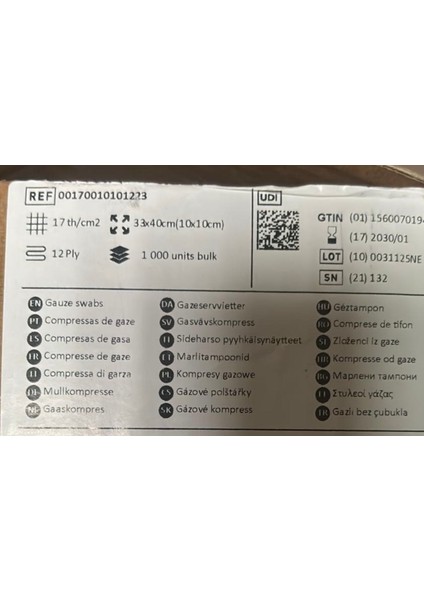 Gazlı Bez 7,5*7,5 cm 8 Kat Iplik Dokuma-3000 adet fiyatları