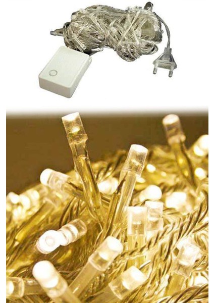 Özel 3 Lü Yılbaşı Seti 12’li Gold Yılbaşı Ağacı Topu 12 Adet Çam Ağacı Çanı 10 Metre Peri LED Işık indirimleri