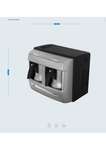 4 Fincan Kapasitesi & 1 L Su Tankı – Günlük Kullanıma Uygun Beko 70.yıl Türk Kahve Makinesi + Türk Kahvesi Hediyeli modelleri