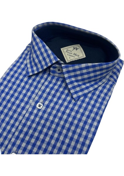 Klasik Geniş Kesim Ekoseli Flanel Çift Cepli Uzun Kollu Erkek Gömlek fiyatları