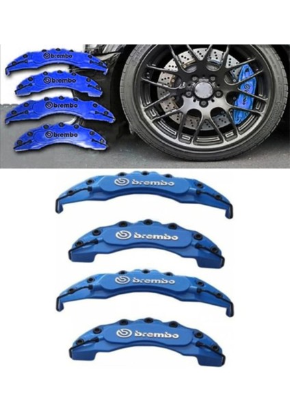 Roal Tunıng Brembo Mavi Kaliper Kapak Yazılı 4 Lü Set Tüm Araç Uyumlu