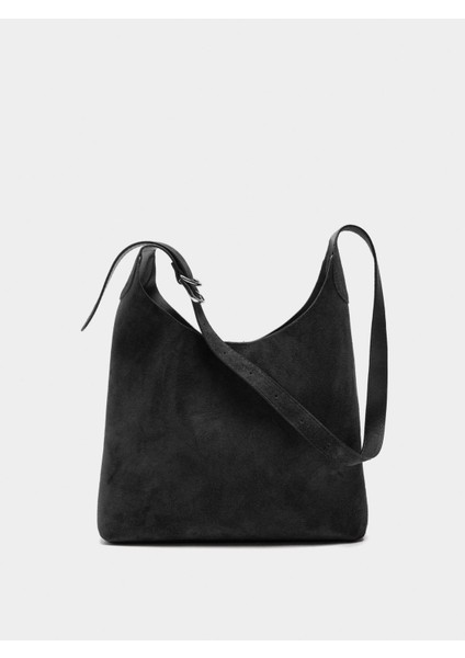 %100 Süet Deri Omuz Çantası