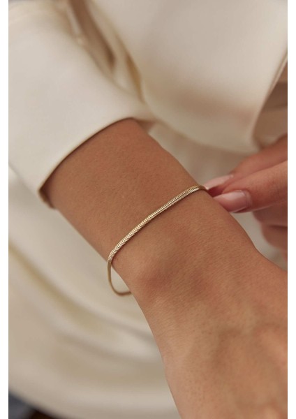 14 Ayar Altın Balık Sırtı Bileklik modelleri