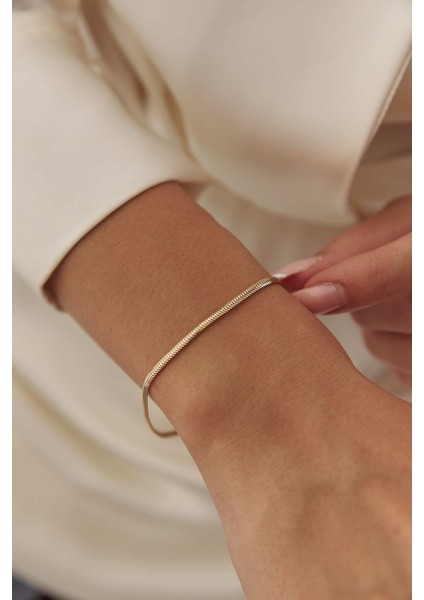 14 Ayar Altın Balık Sırtı Bileklik fırsatları