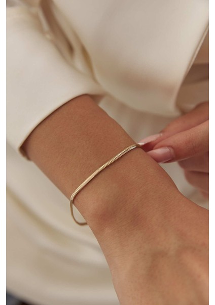 14 Ayar Altın Balık Sırtı Bileklik indirimleri