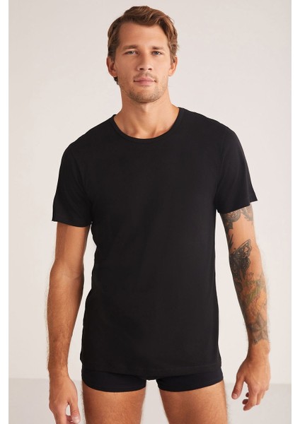 Hulio Erkek %100 Pamuk Bisiklet Yaka Kısa Kollu 2'li Tshirt fiyatları