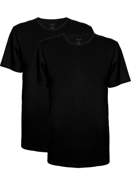 Hulio Erkek %100 Pamuk Bisiklet Yaka Kısa Kollu 2'li Tshirt fırsatları