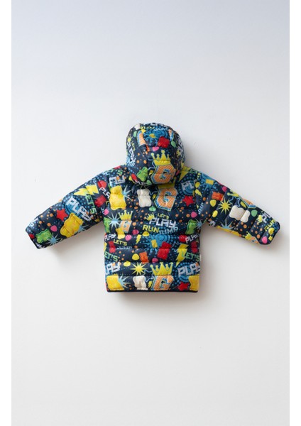 Erkek Çocuk Desenli Mont Lacivert M203 fiyatları
