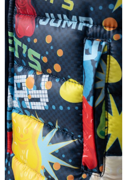 Erkek Çocuk Desenli Mont Lacivert M203 fırsatları