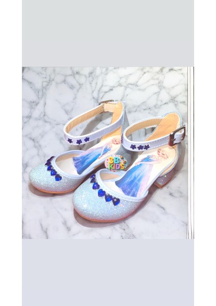 Elsa Kabarık Kısa Elbise Kostüm Takımı Elsa Mavi Bubble Saç Elsa Taç Asa Elsa Topuklu Ayakkabı Seti fırsatları