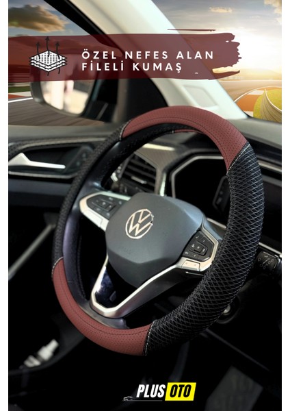 Rally Serisi Geçmeli Oto Direksiyon Kılıfı Özel Fileli Terletmez Doku ve Delikli Deri Araba Aksesuar fiyatları