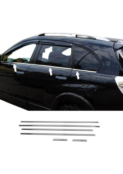 Chevrolet Captiva Krom Cam Çıtası 6 prç. 2006-2019 Arası P. Çelik fiyatları