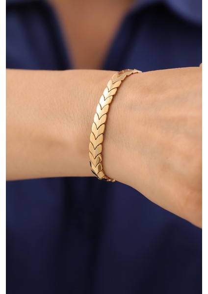 14 Ayar Altın Balık Sırtı Bileklik