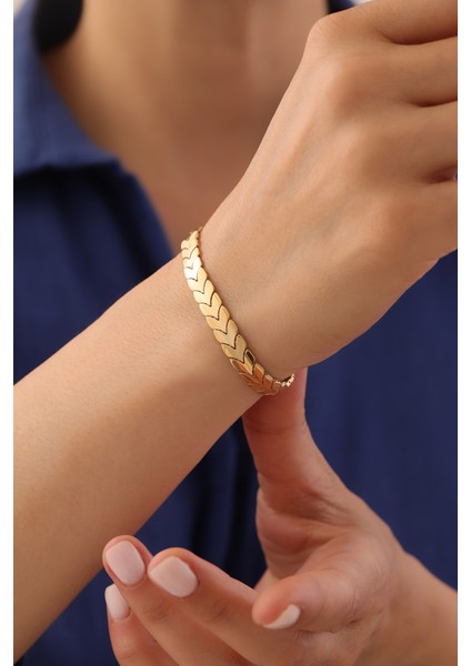 14 Ayar Altın Balık Sırtı Bileklik modelleri