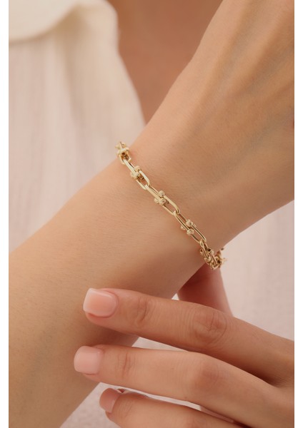 14 Ayar Altın Dorika Toplu Ataş Bileklik fiyatları