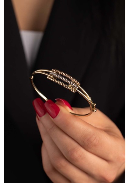 14 Ayar Altın Kaburga Kelepçe Parlak