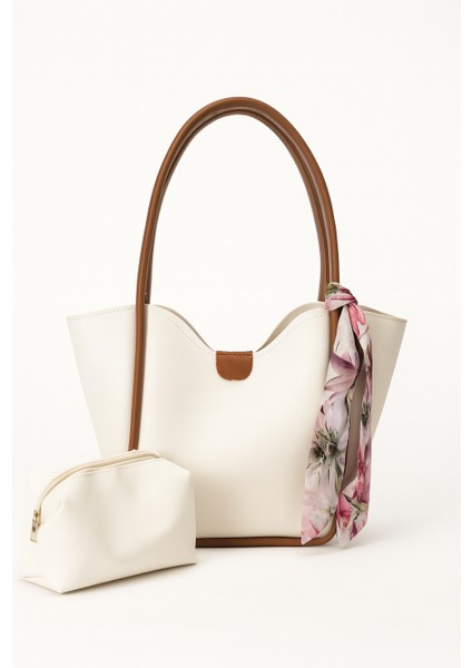 Kadın Fular Detaylı Yavrulu Omuz Çantası