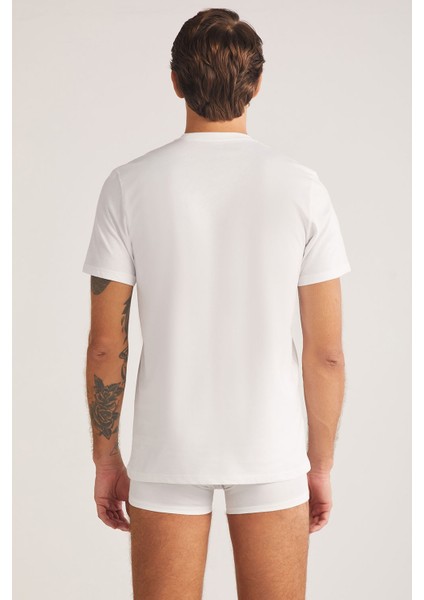 Eduardo Erkek Bisiklet Yaka Kısa Kollu %100 Pamuklu 2'li Tshirt Set modelleri