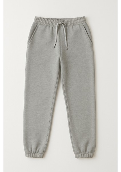 Kadın Paça Lastik Üç Ip Şardonlu Lopez Eşofman Altı Gri modelleri