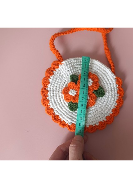 Çiçekli Örgü Kız Çocuk Çanta Çıt Çıt Toka Seti modelleri