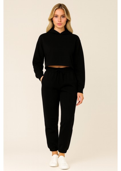 Kadın Paça Lastik Üç Ip Şardonlu Lopez Eşofman Altı Siyah fiyatları