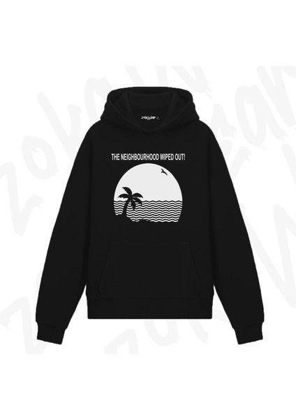The Neighbourhood Wipe Out Tasarım Baskılı Kapşonlu Sweatshirt