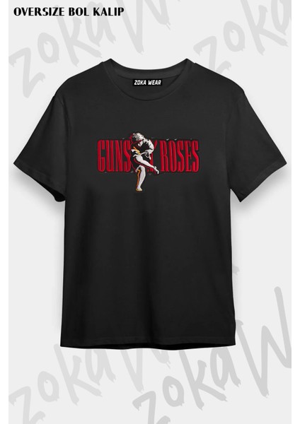 Guns N' Roses Rock Müzik V44 Baskılı Oversize Tişört Unisex