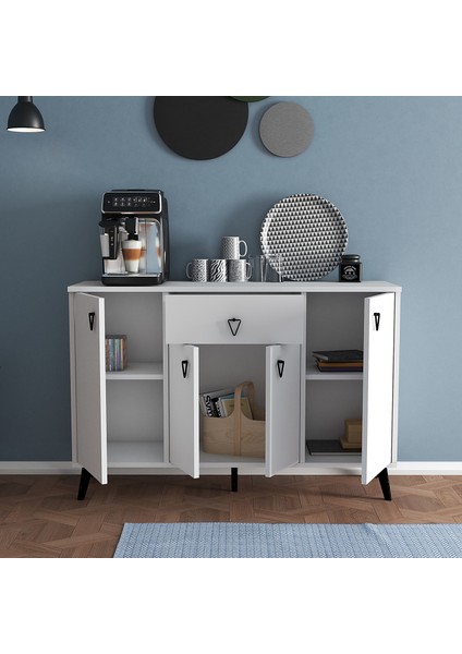4 Kapaklı Çekmeceli Kahve Köşesi Dolabı Mutfak Dolabı Konsol modelleri