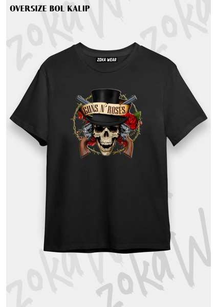 Guns N' Roses Rock Müzik V2 Baskılı Oversize Tişört Unisex
