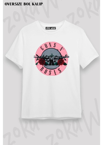 Guns N' Roses Rock Müzik V11 Baskılı Oversize Tişört Unisex